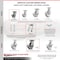 Service Caster 4 Inch Kingpinless Semi Steel Wheel Caster Swivel Locks 2 Rigid SCC, 2PK SCC-KP30S420-SSR-BSL-2-R-2 - alternate 4